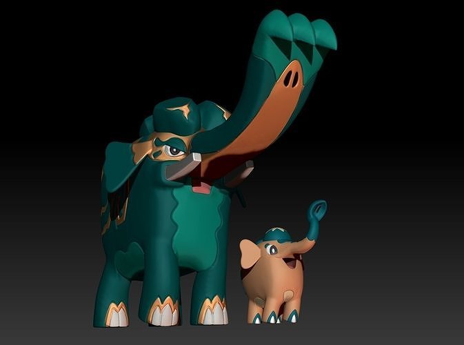 Pokemon Cufant Copperajah 3D print model