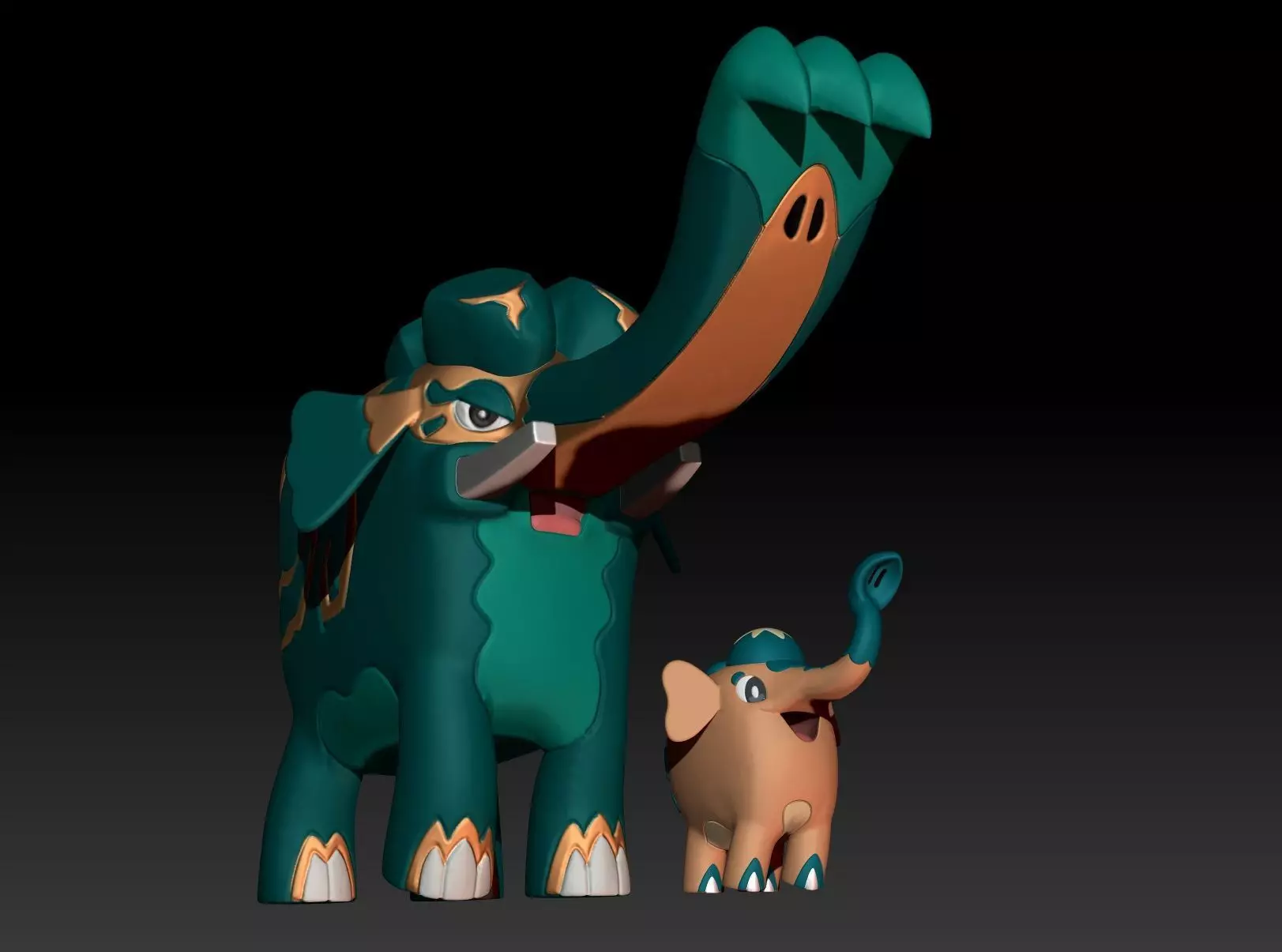 Pokemon Cufant Copperajah 3D print model