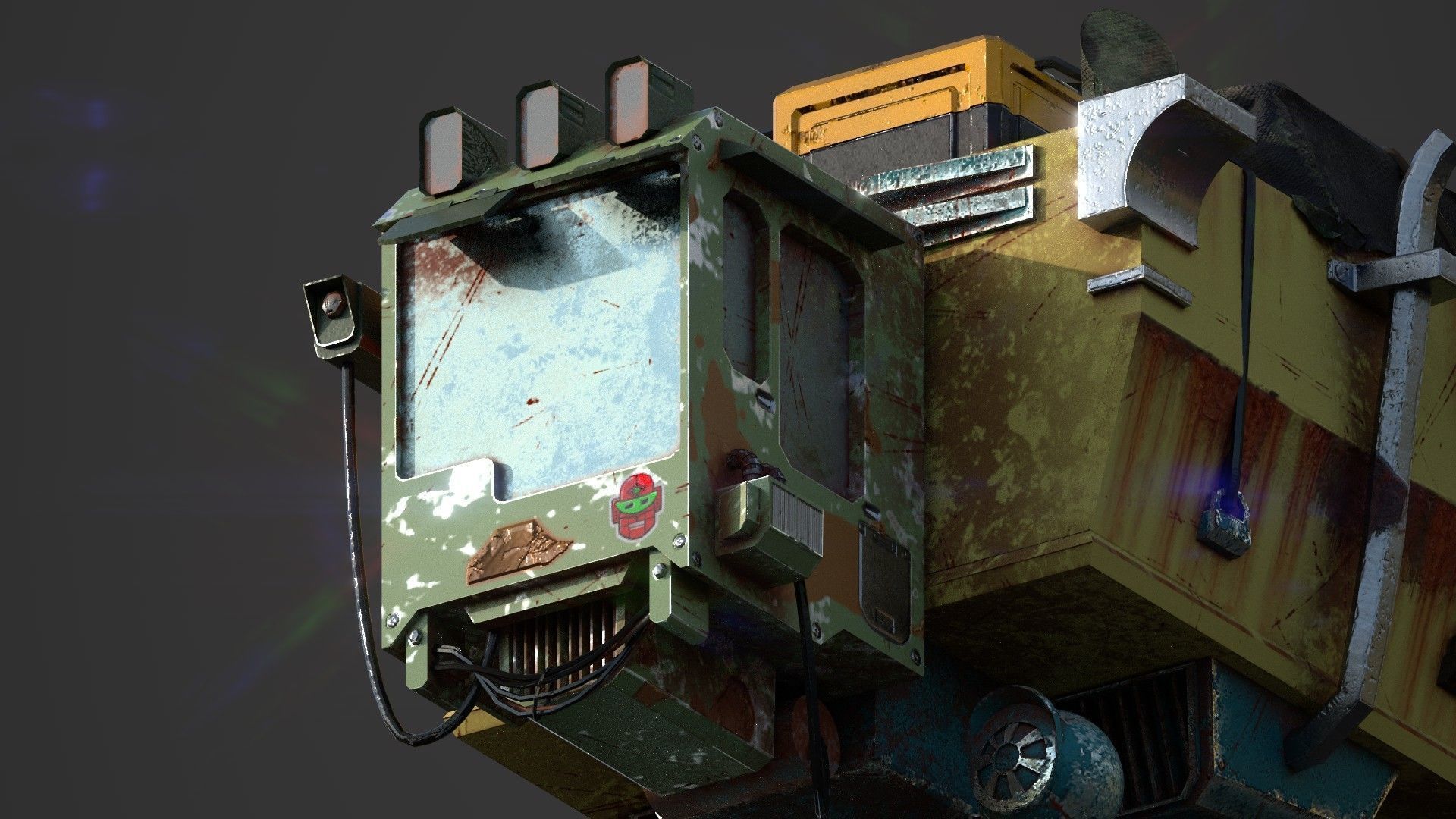 Robot old model  Low-poly 3D model_1