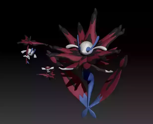Pokemon Flabebe Floette Florges Eternal Flower 3D print model