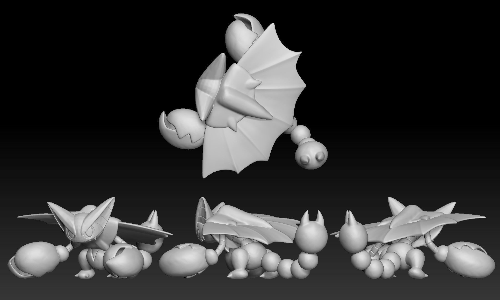 Pokemon Gligar Gliscor 3D print model_2