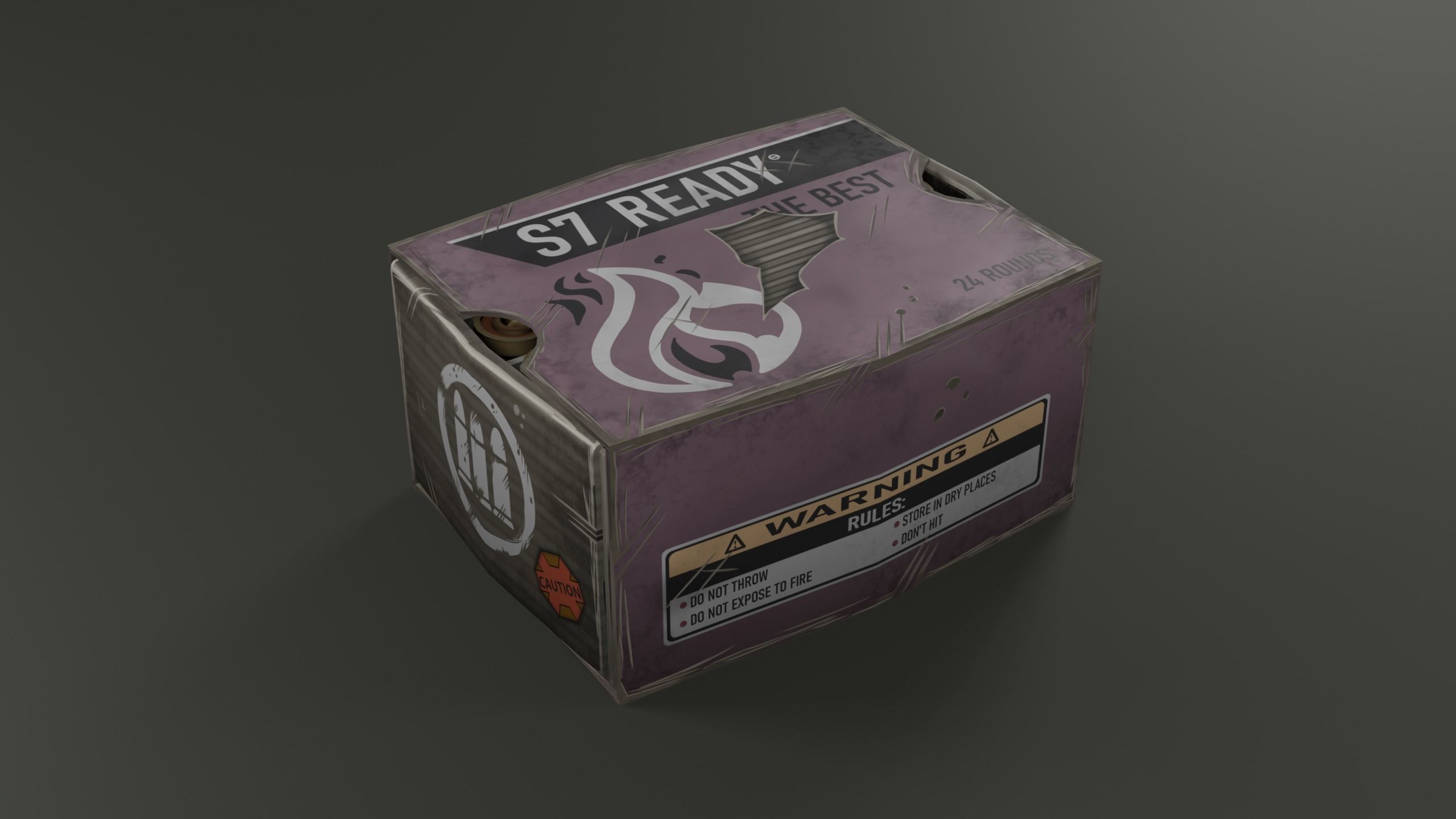 Pistol Ammo Low-poly 3D model_5
