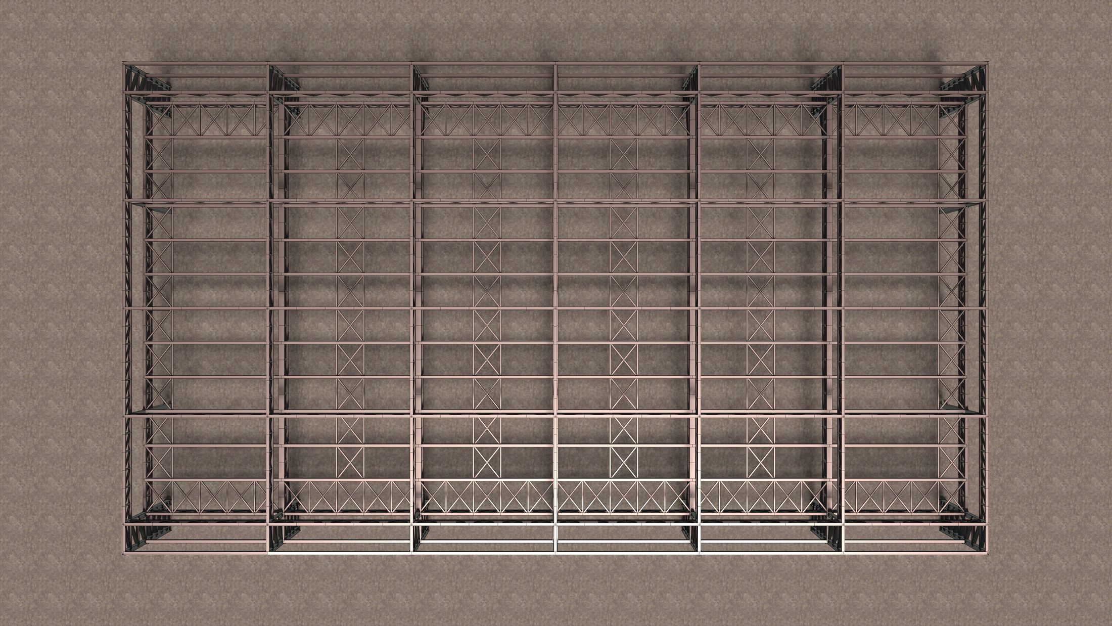 Steel structure frame 3D model_5