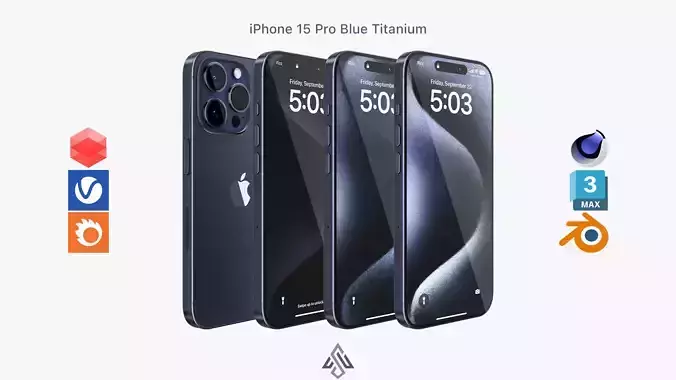 Apple iPhone 15 Pro Blue Titanium