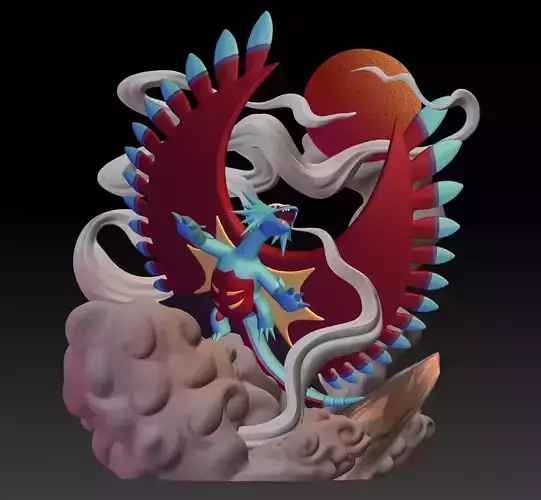 Pokemon Paradox Ancient Salamence Roaring Moon