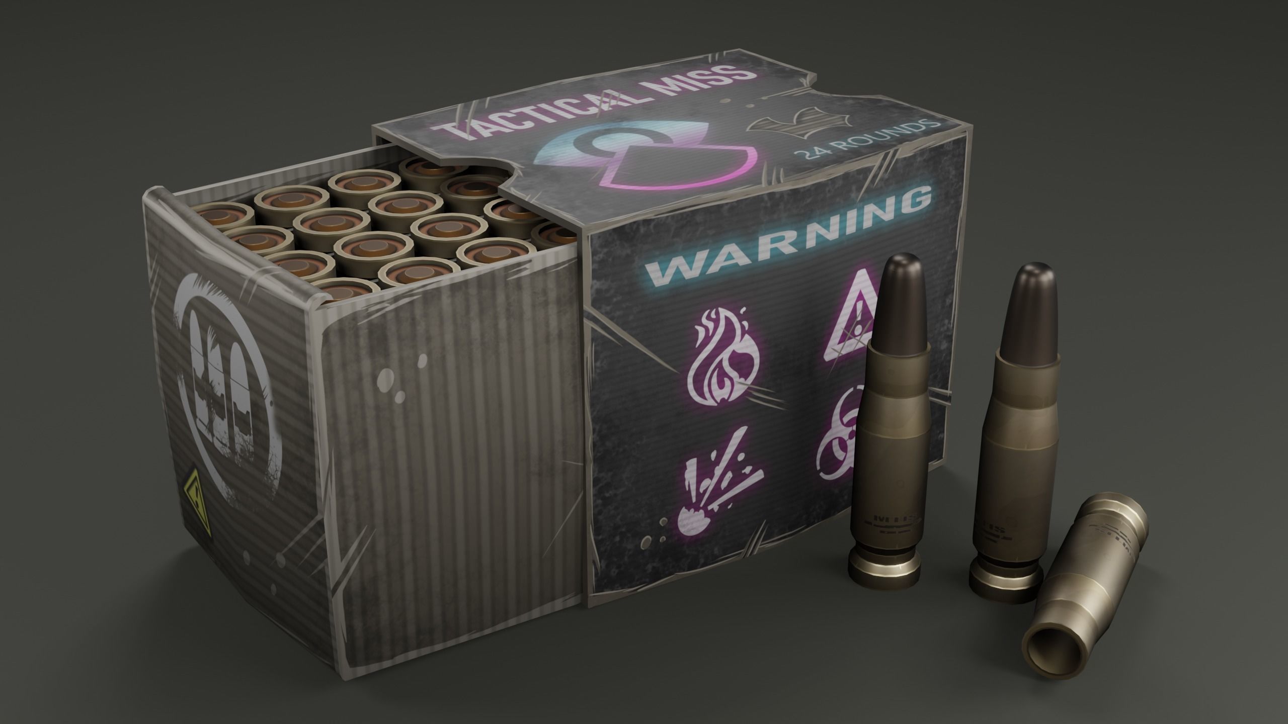 Rifle Ammo Low-poly 3D model_2