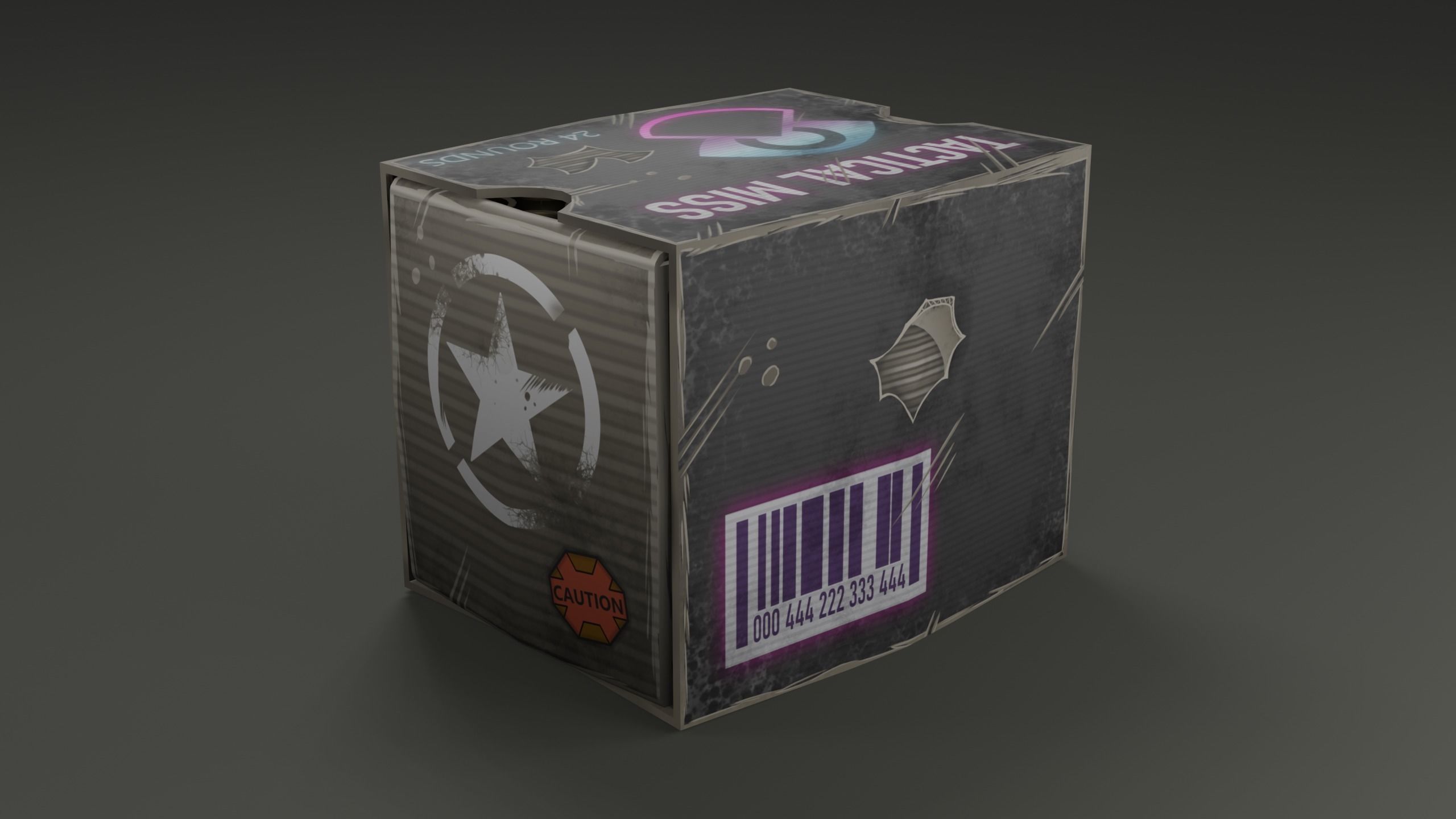 Rifle Ammo Low-poly 3D model_6