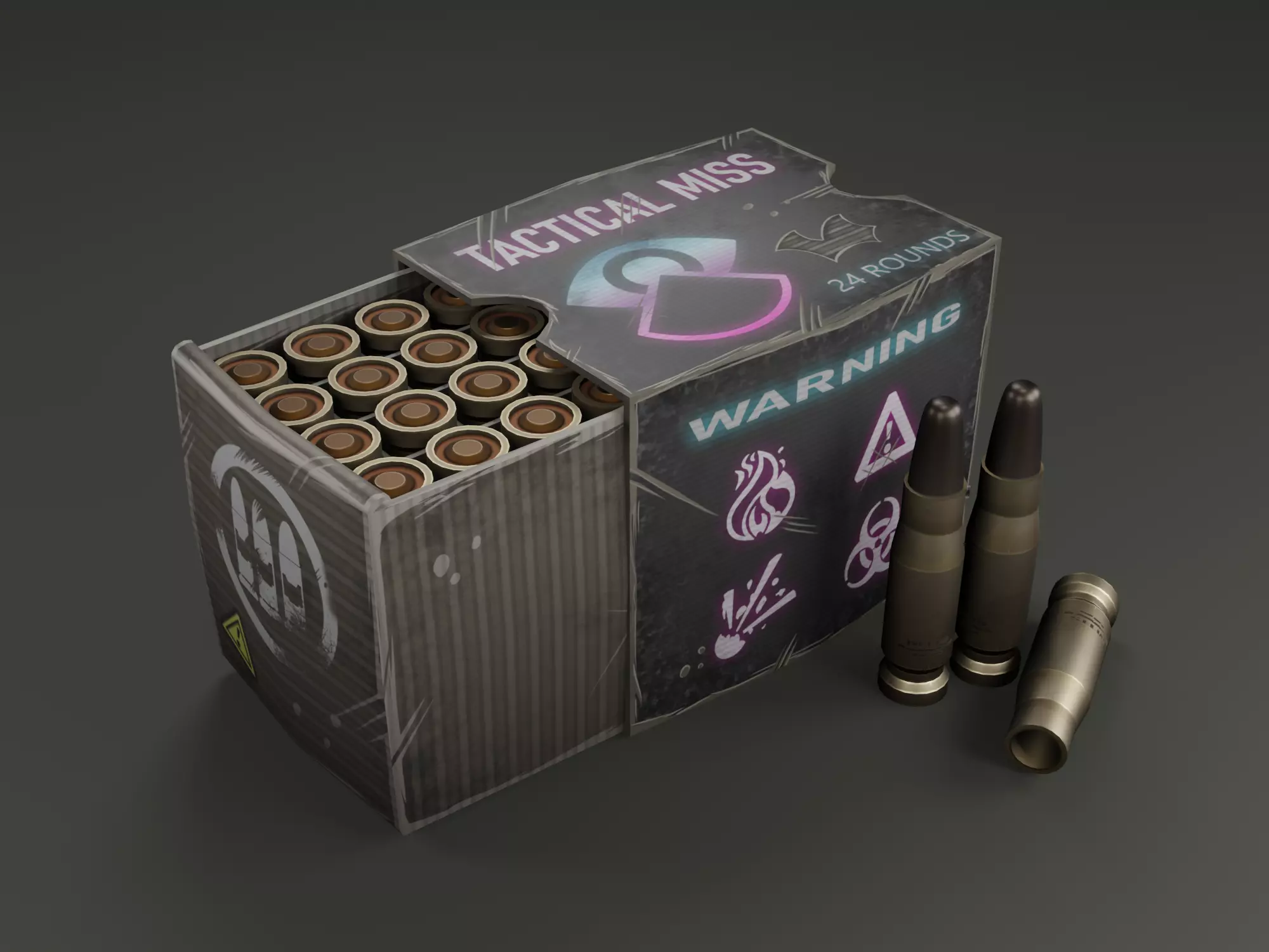 Rifle Ammo Low-poly 3D model_0
