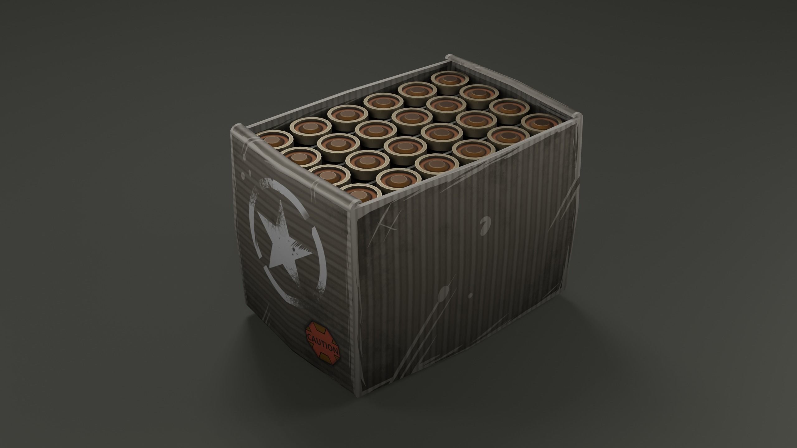 Rifle Ammo Low-poly 3D model_9