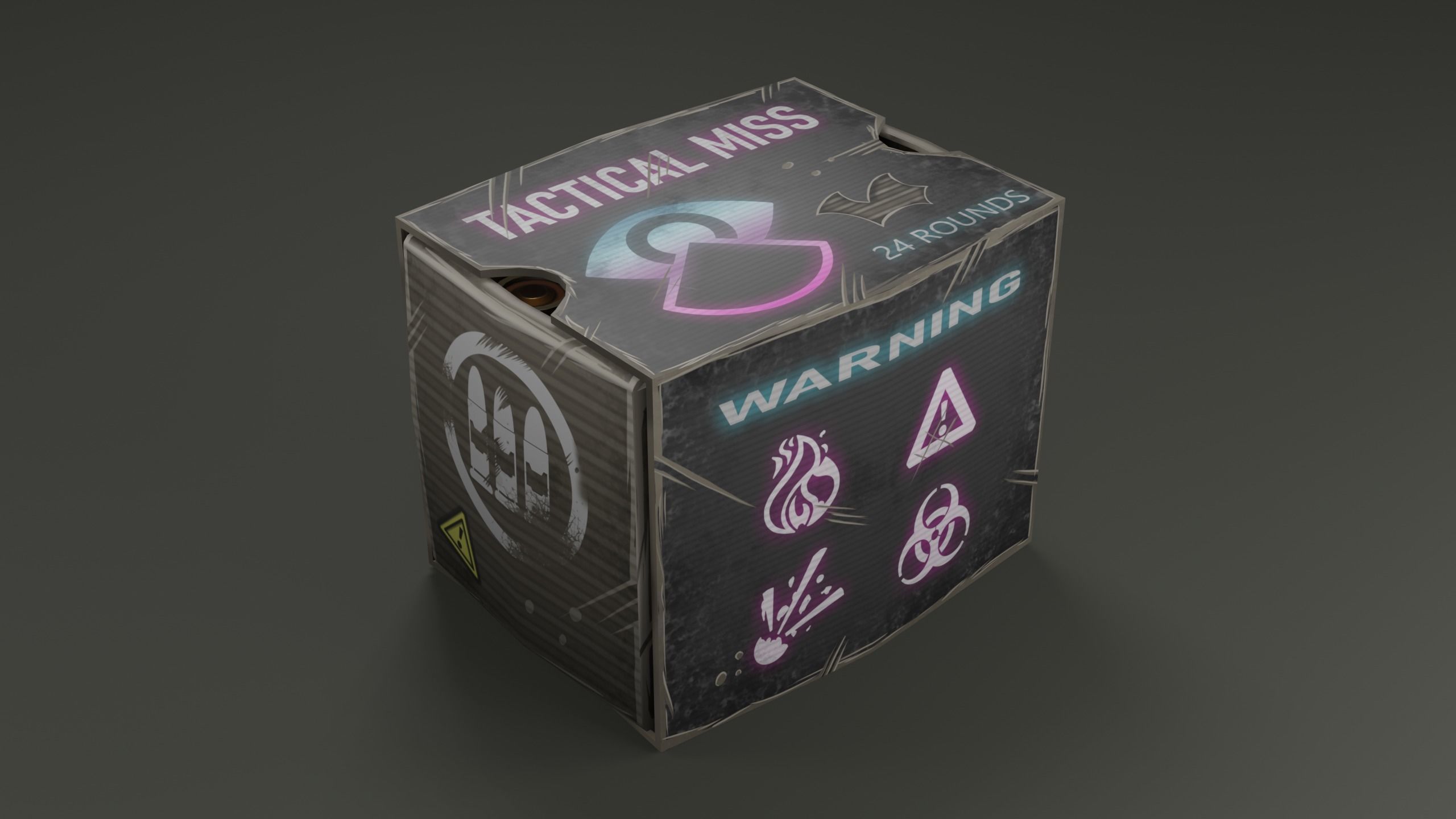 Rifle Ammo Low-poly 3D model_5