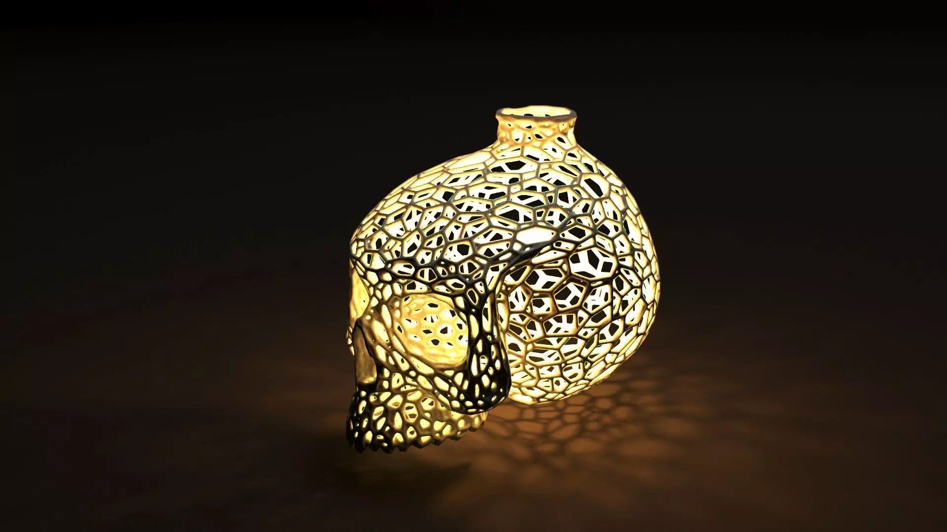 Lampshade in the shape of a skull 3D print model