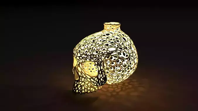 Lampshade in the shape of a skull