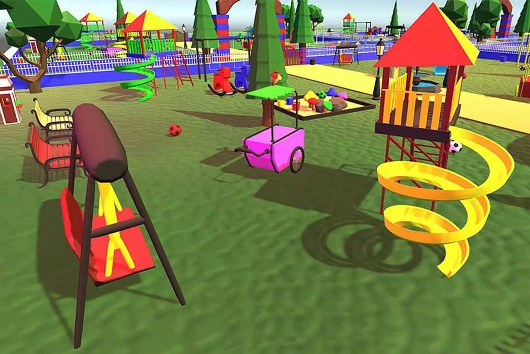 Cartoonish Amusement Park - Environment 3D model_0