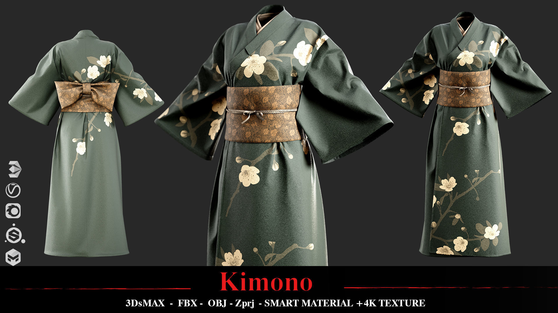 Kimono 3D model_4