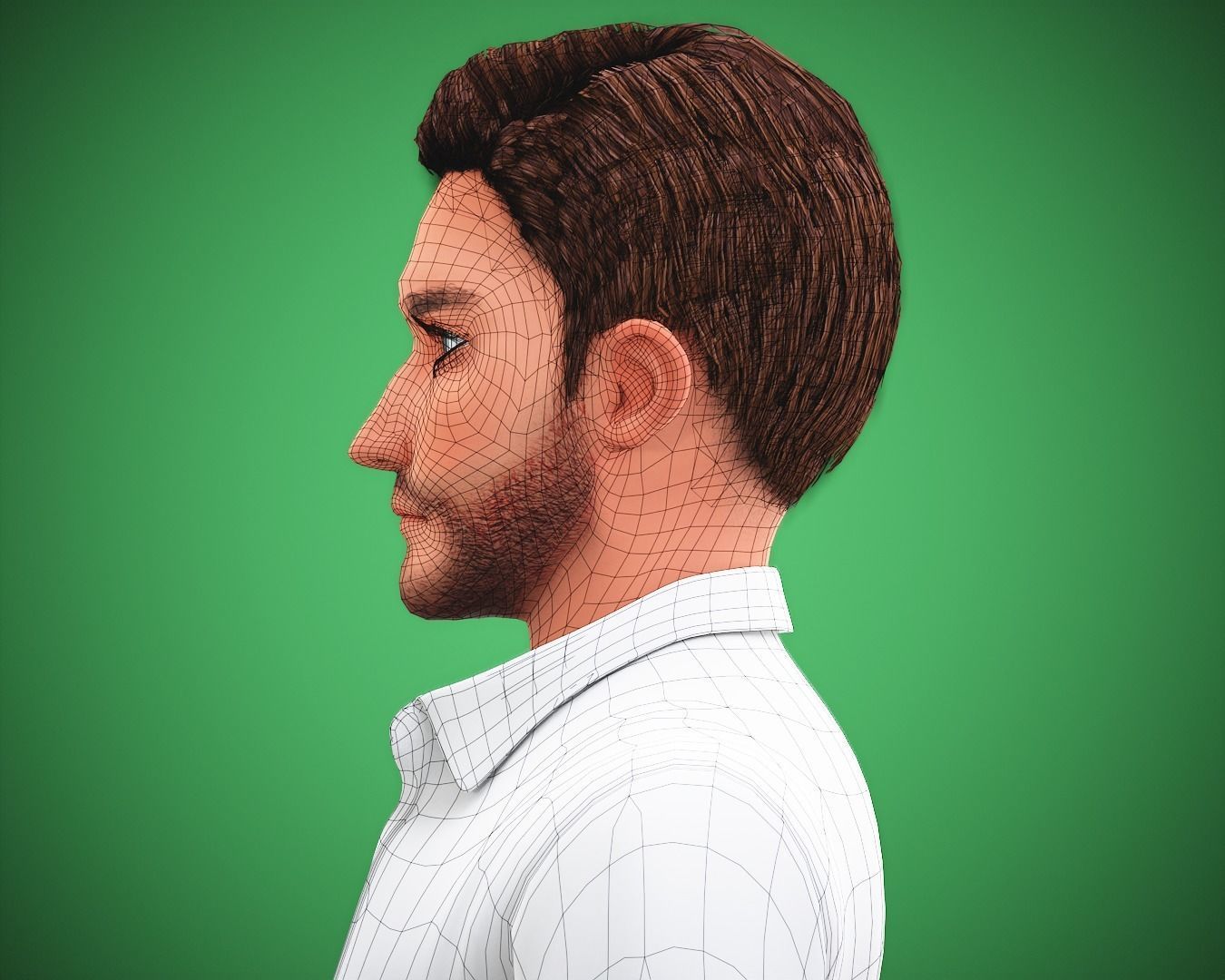 Free business Game Stylized Cartoon Man Free low-poly 3D model_14