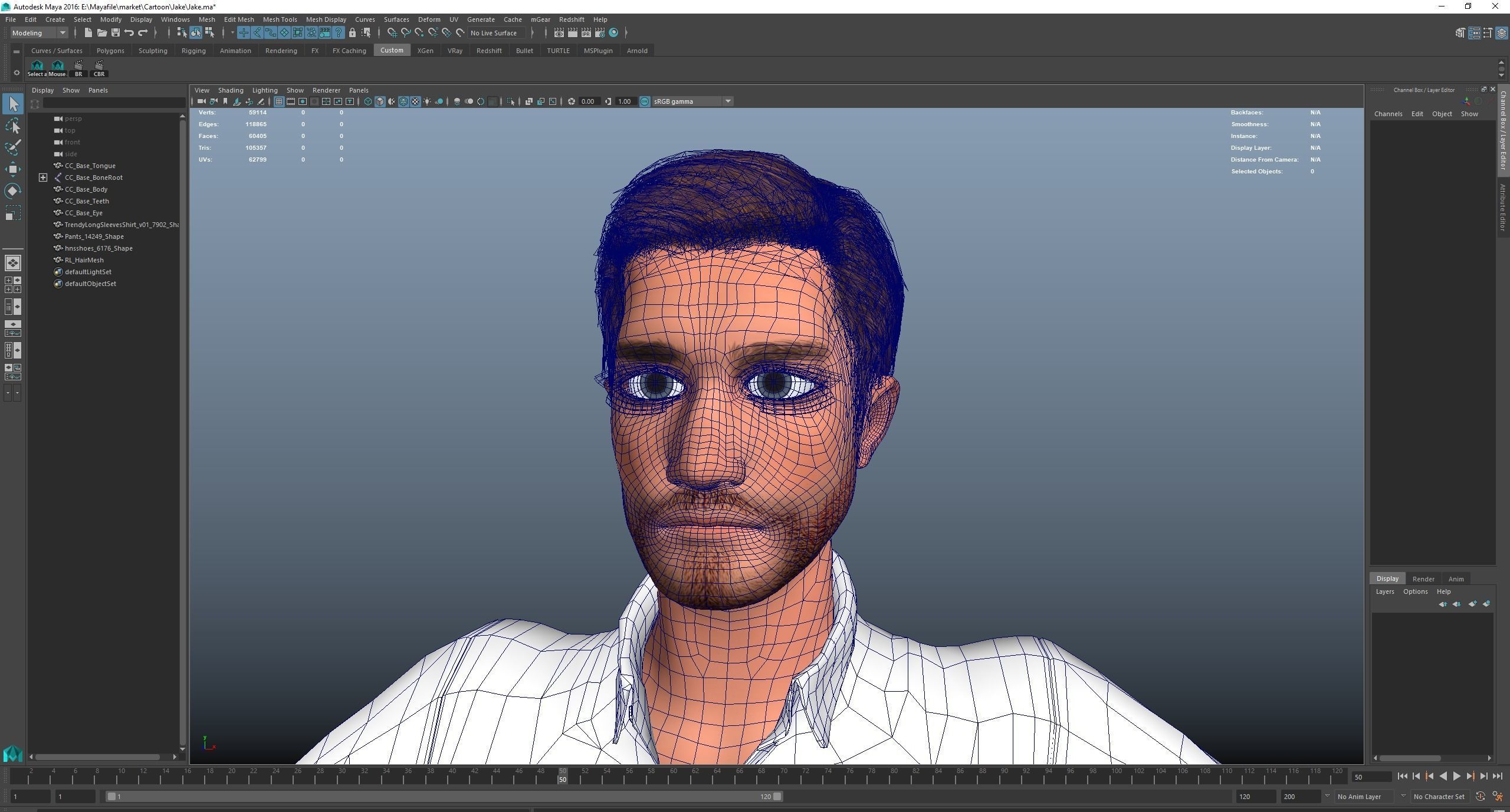 Free business Game Stylized Cartoon Man Free low-poly 3D model_17