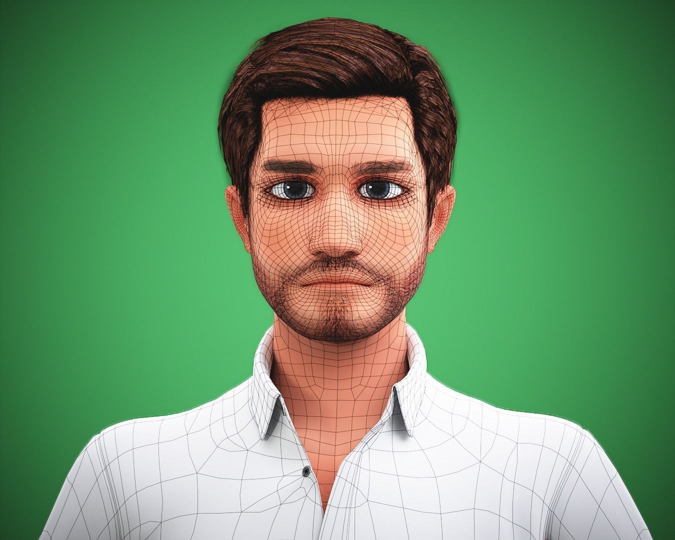 Free business Game Stylized Cartoon Man Free low-poly 3D model_13
