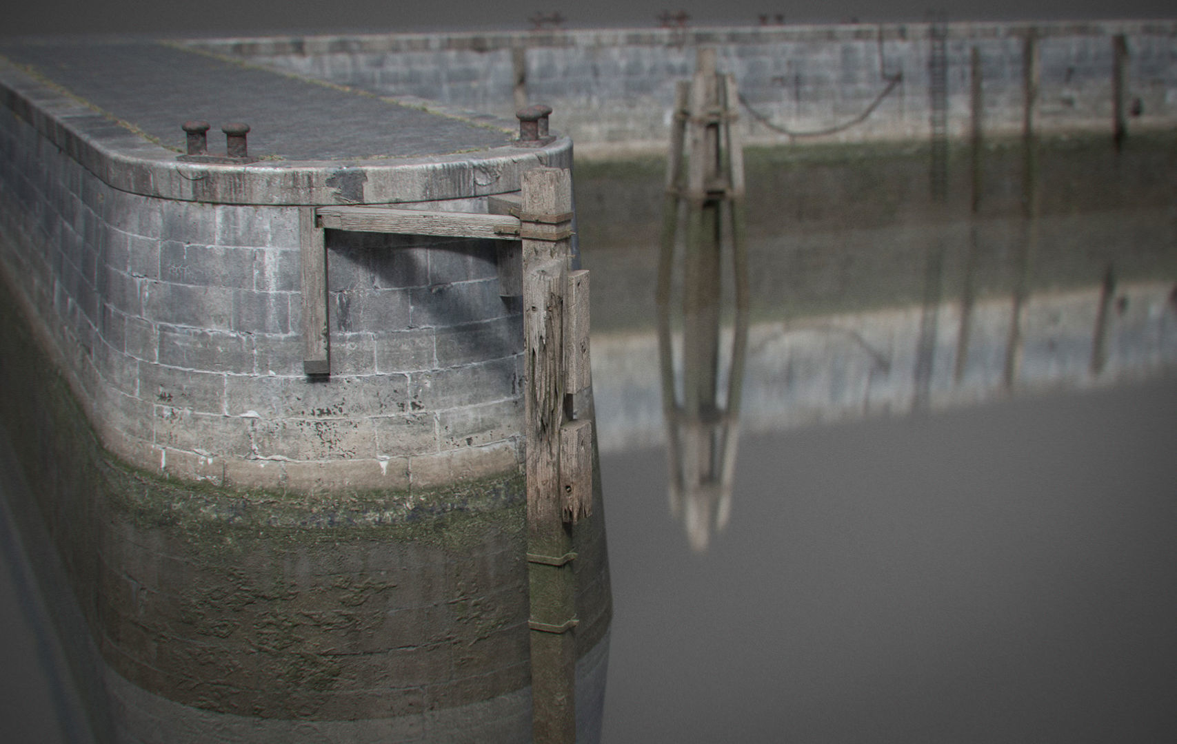 Modular Quay Set 3D model_7