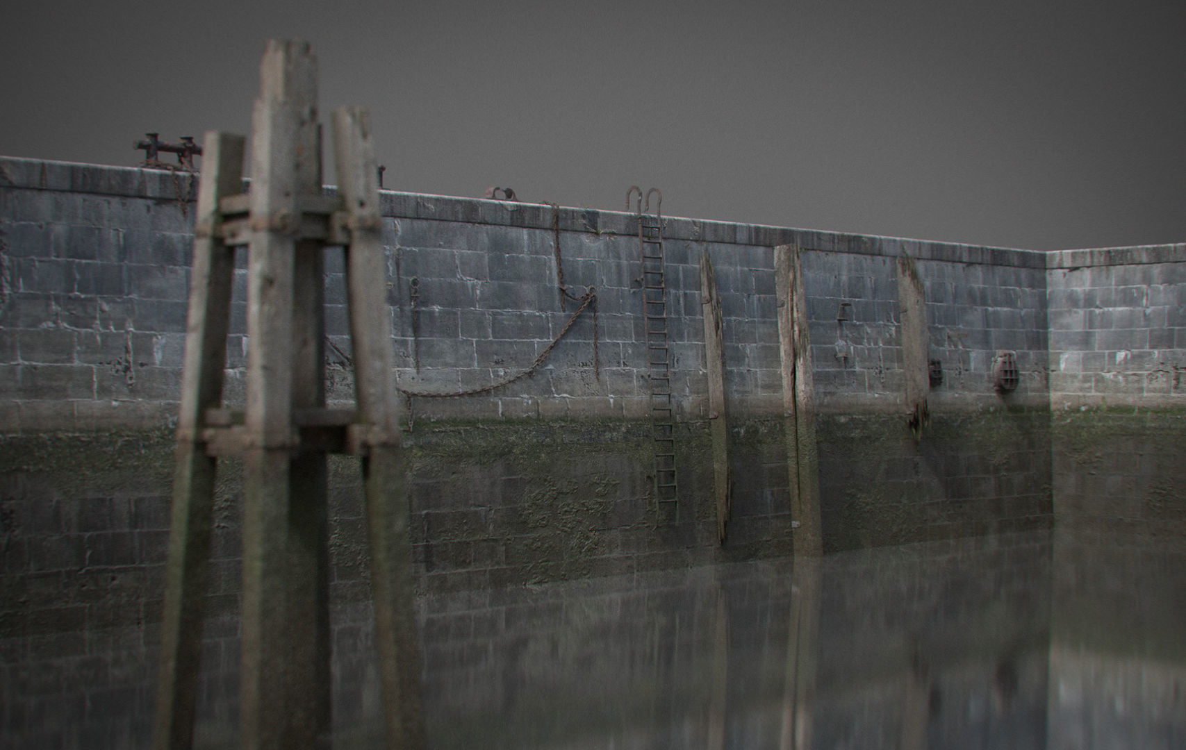 Modular Quay Set 3D model_10