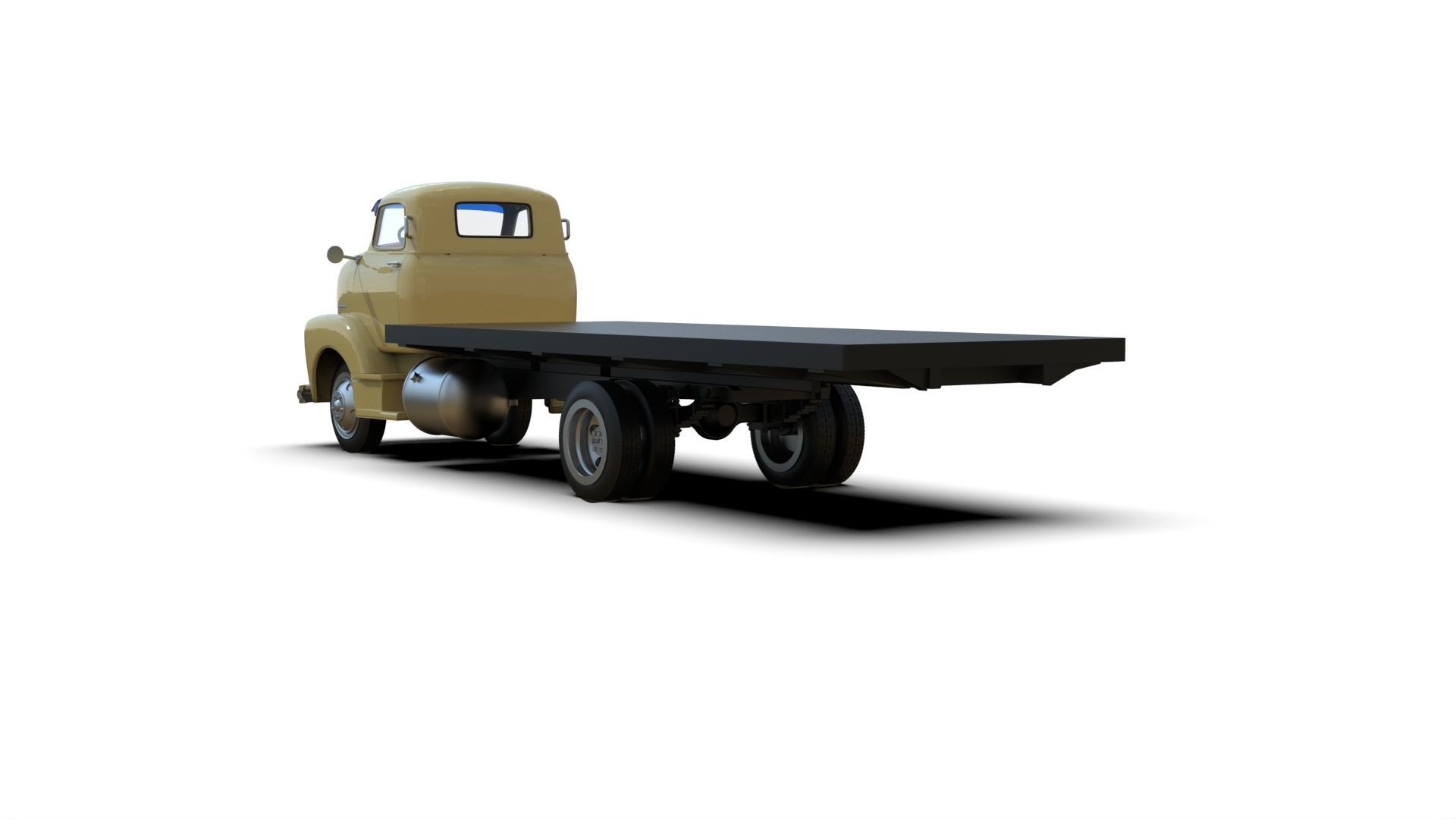 STL files Hauler Cab Over Engine longbed flatbed truck COE 3D print model_17