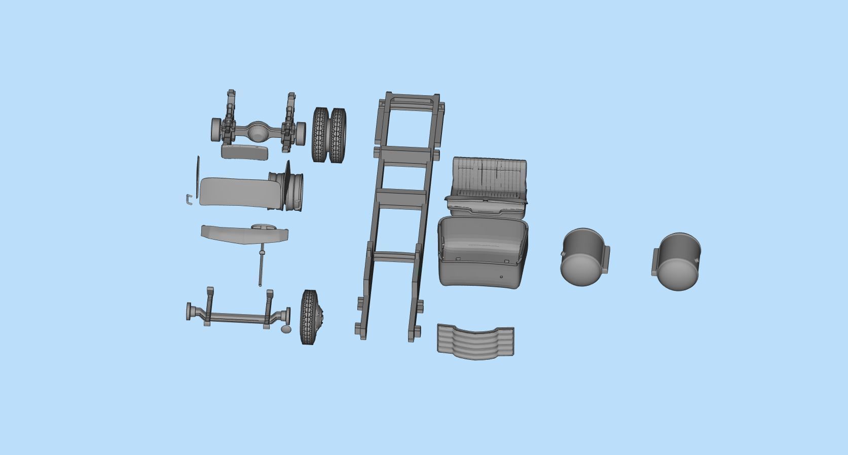 STL files Hauler Cab Over Engine longbed flatbed truck COE 3D print model_4