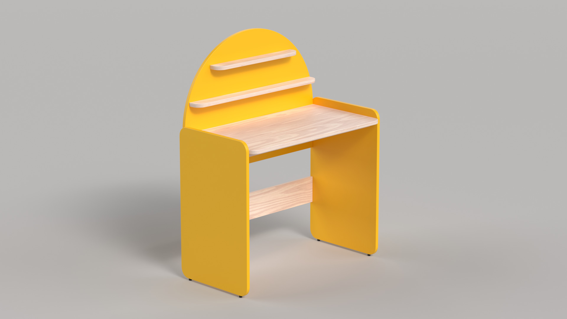 Table 11 Sunshine Study Desk Low-poly 3D model_5