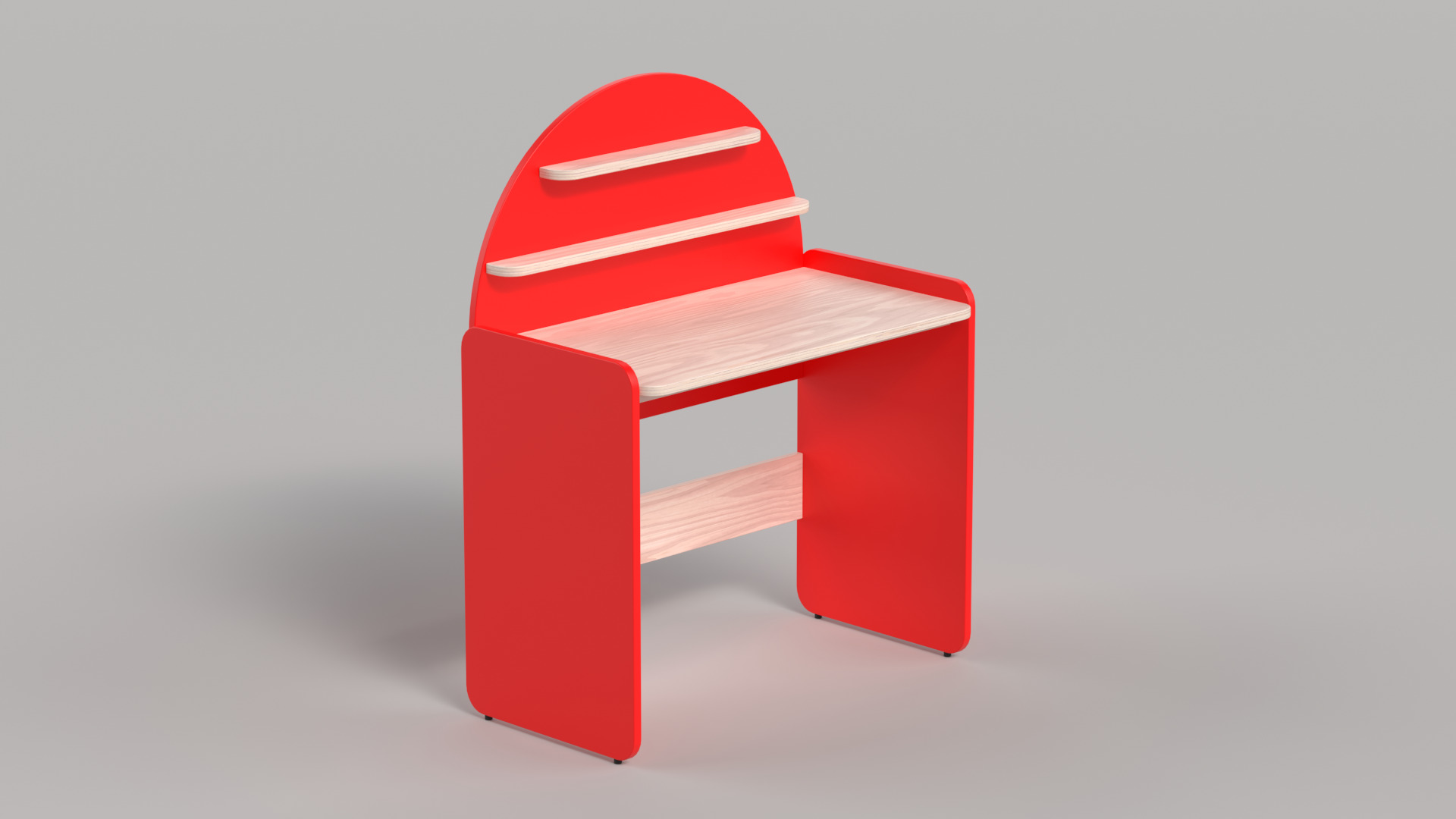 Table 11 Sunshine Study Desk Low-poly 3D model_4