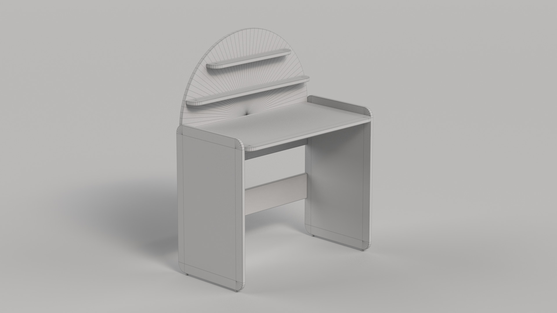 Table 11 Sunshine Study Desk Low-poly 3D model_7