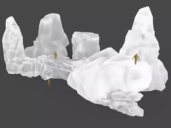 Mountain ice rocks - 3D Models PBR Pack 12