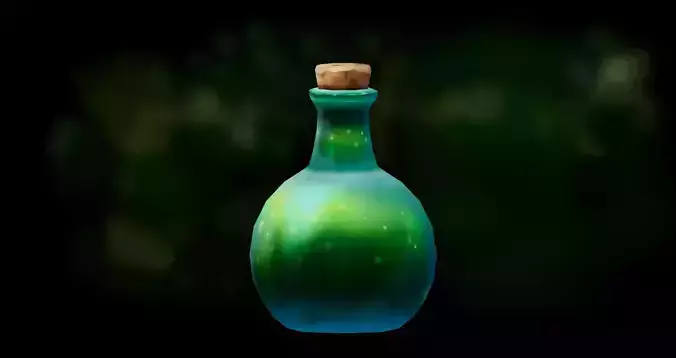 Handpainted Bottle of Elixir