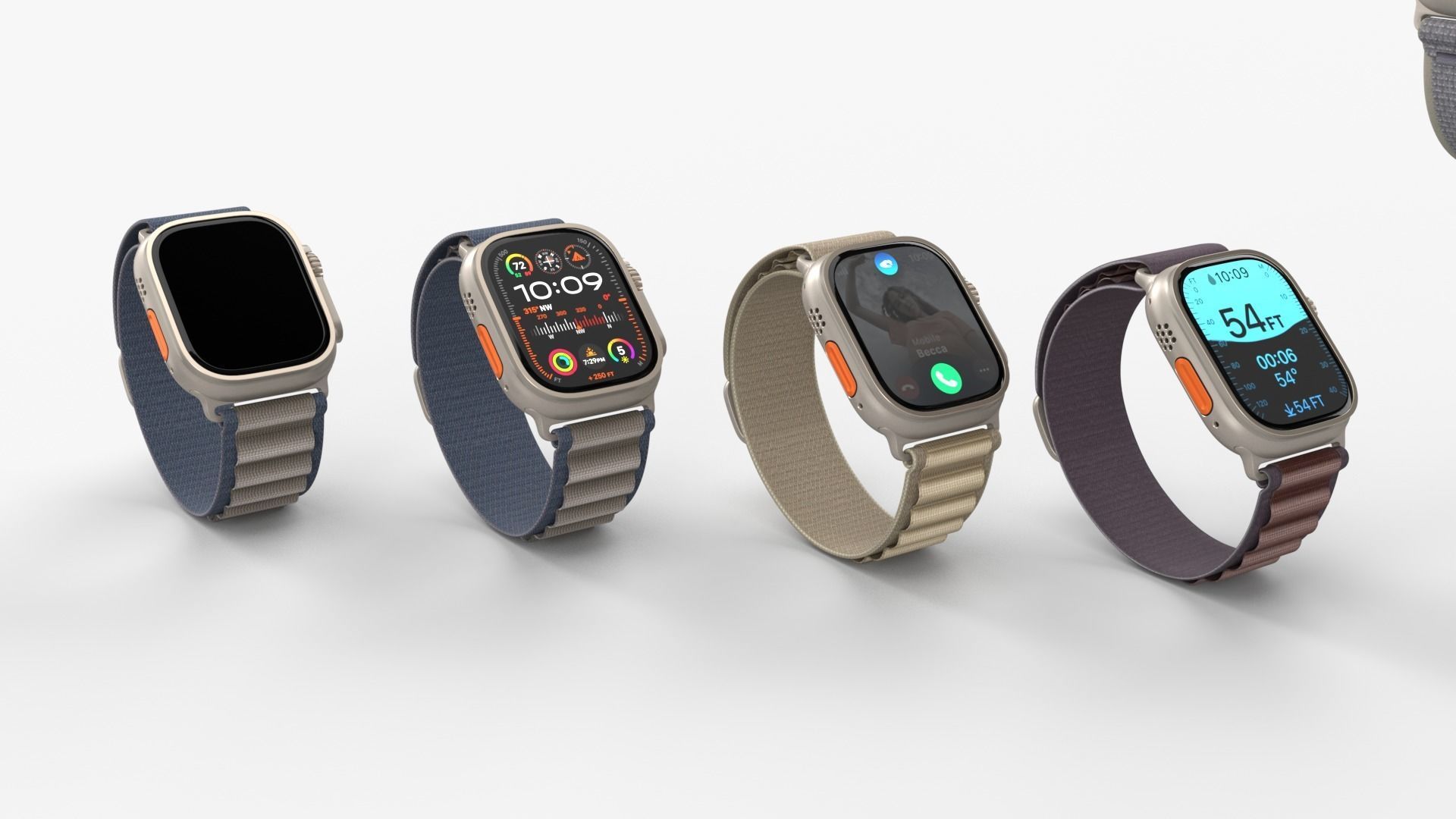 Apple Watch ultra 2 all colors 3D model_9