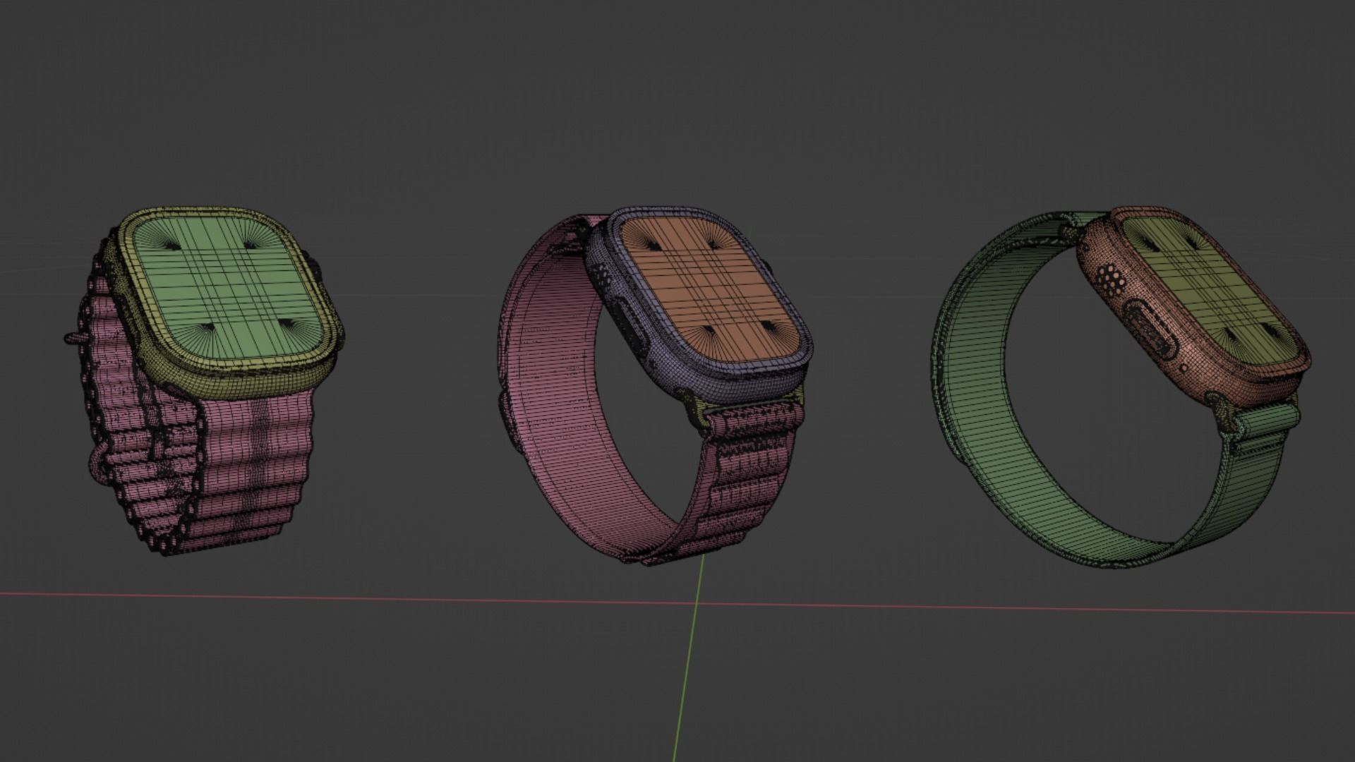 Apple Watch ultra 2 all colors 3D model_14