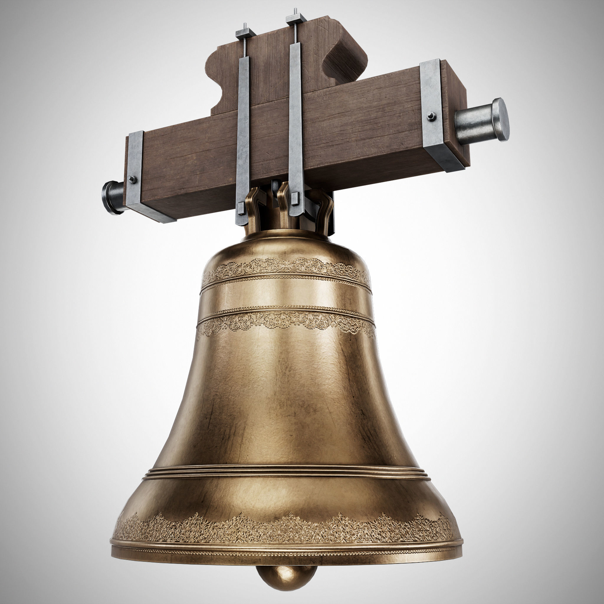 Church Bell Low-poly 3D model_2