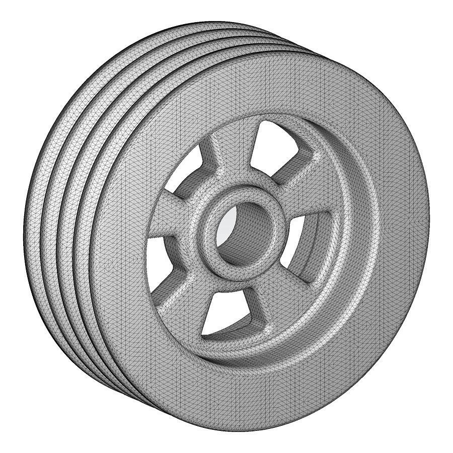 Rusty Metal Pulley 3D model_4