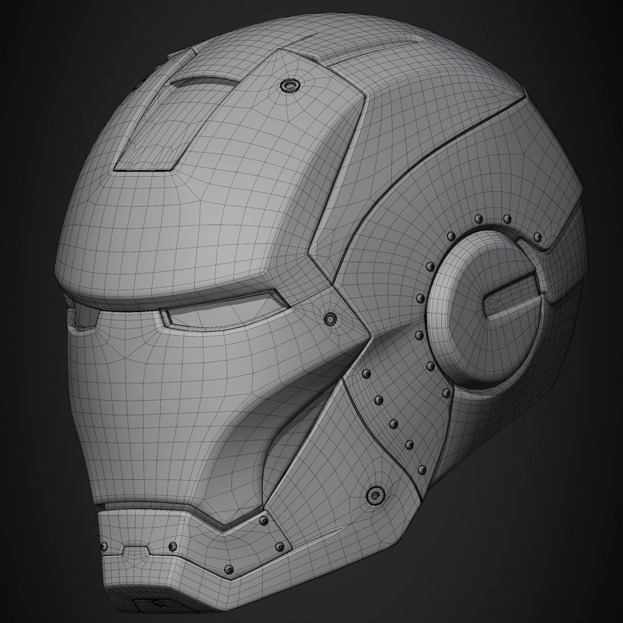 Iron Man Mark 2 Helmet for Cosplay 3D print model_16