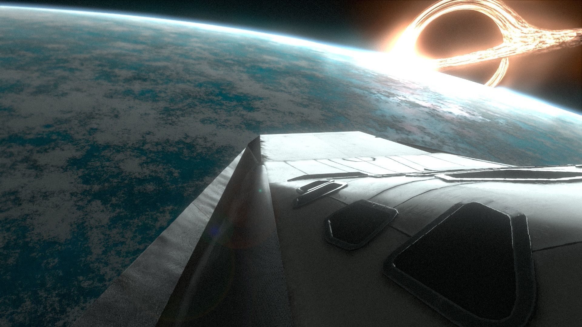 Interstellar Ranger spaceship Low-poly 3D model_15