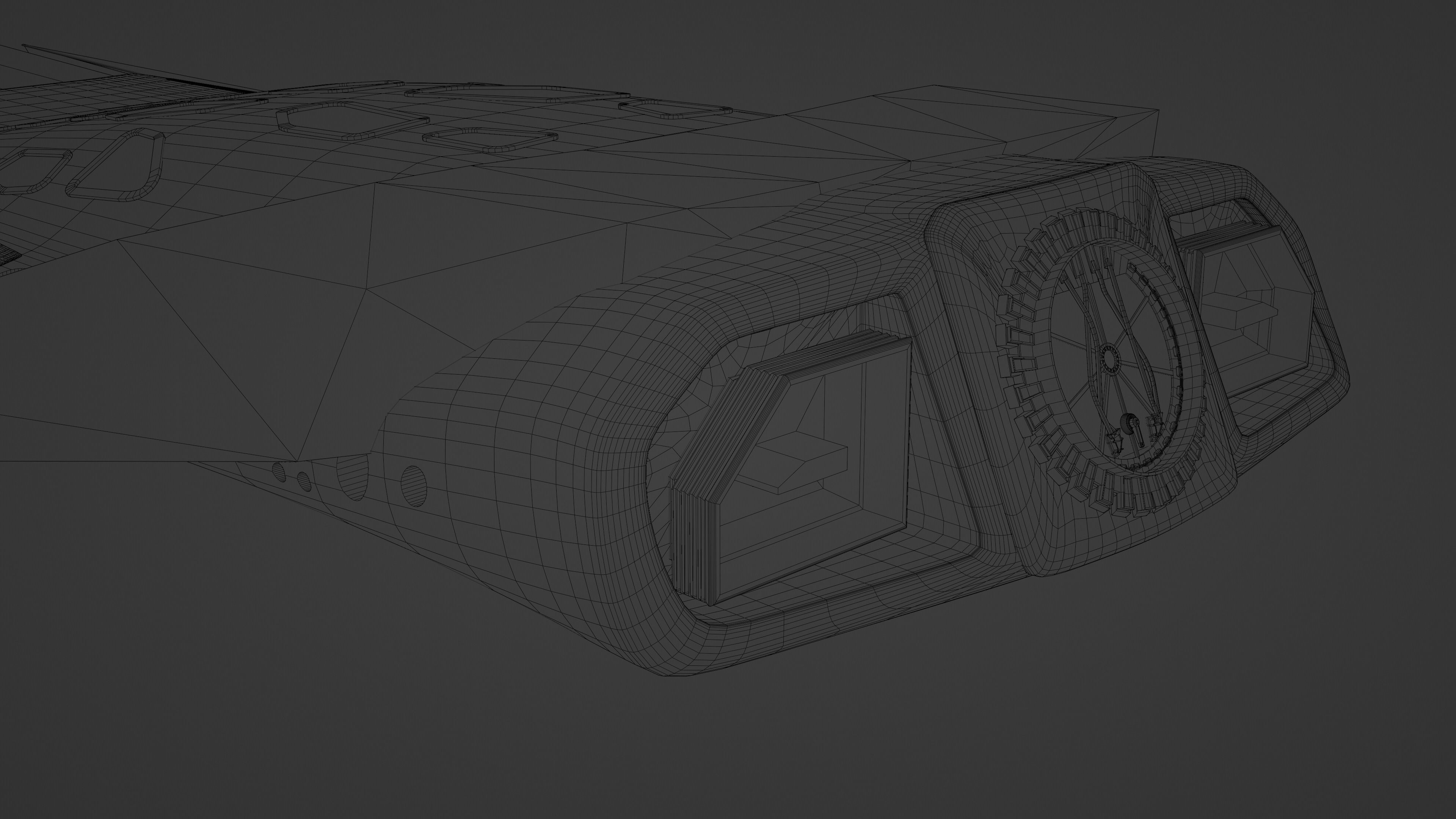 Interstellar Ranger spaceship Low-poly 3D model_8