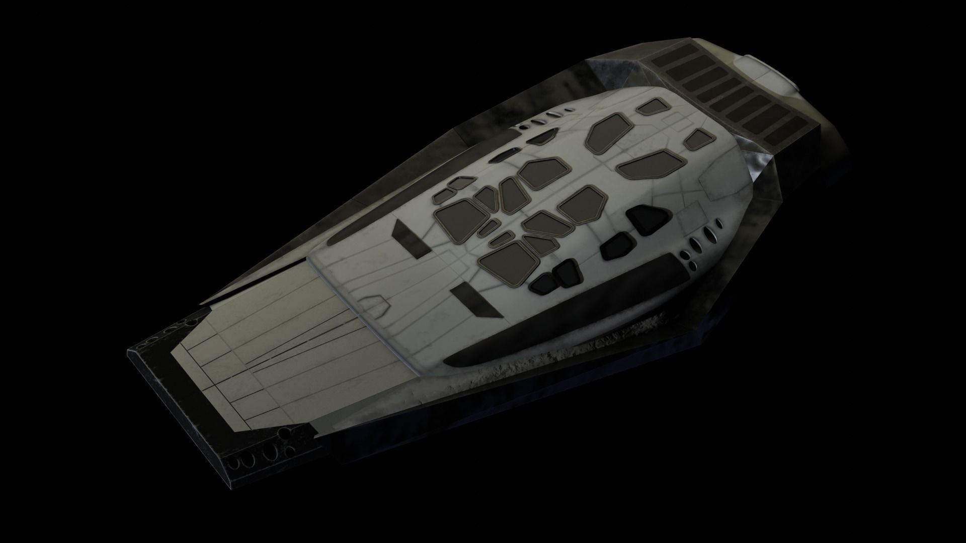 Interstellar Ranger spaceship Low-poly 3D model_2