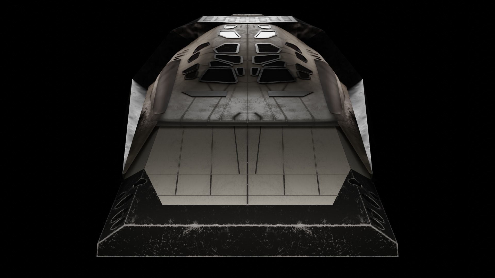 Interstellar Ranger spaceship Low-poly 3D model_4