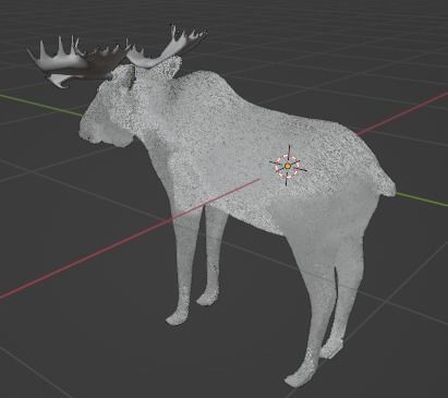 moose for game 3D model_3