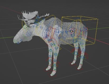 moose for game 3D model_4