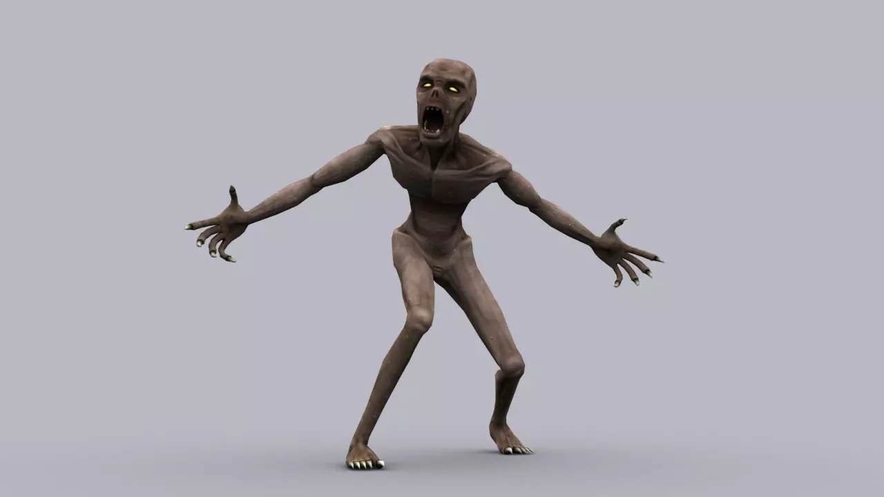GHOUL GAME READY ANIMATED MODEL Low-poly 3D model_0