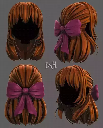 3D Hair style for girl V118