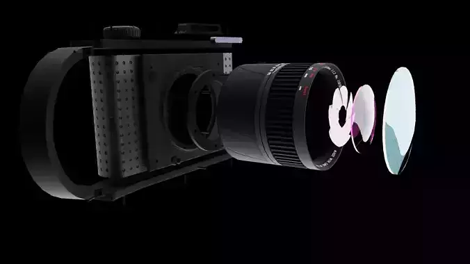 Luxioin camera Low-poly 3D model