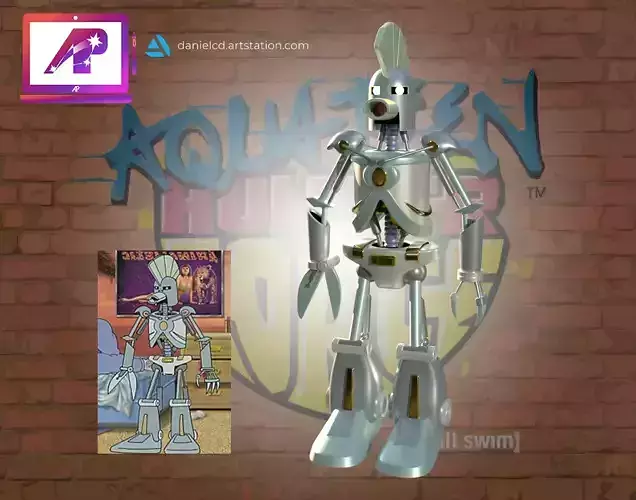 Aqua Teen Cybernetic Ghost of Christmas Past from the Future 3D print model
