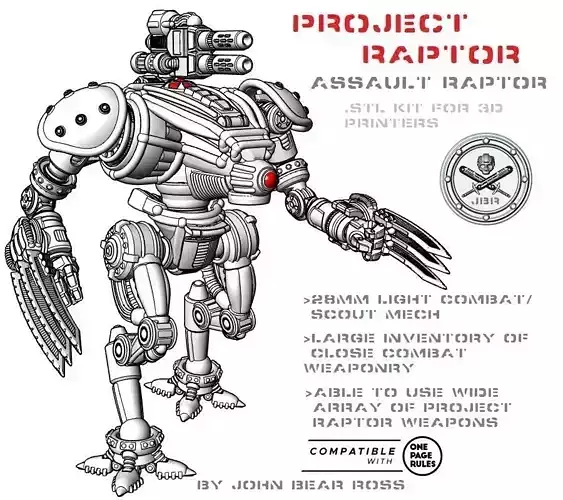 Project Raptor-Assault Raptor in 28mm