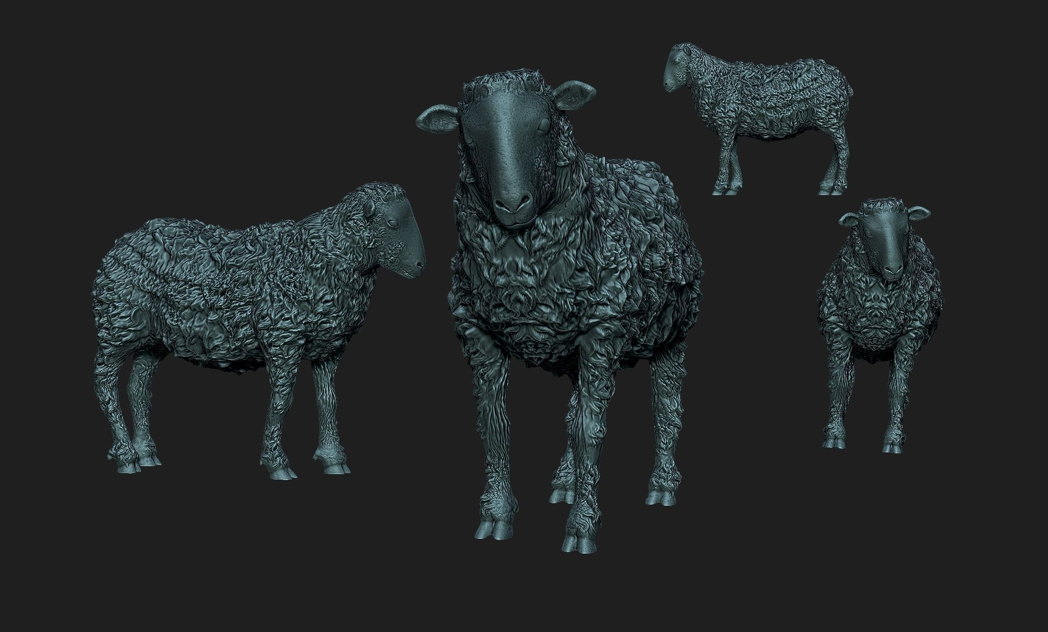 sheep 3d model 3D print model_4