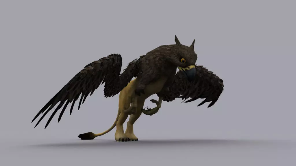 GRIFFON GAME READY ANIMATED MODEL Low-poly 3D model_0