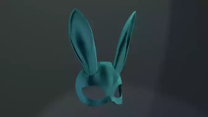 Bunny Gothic Half Mask 3D print model