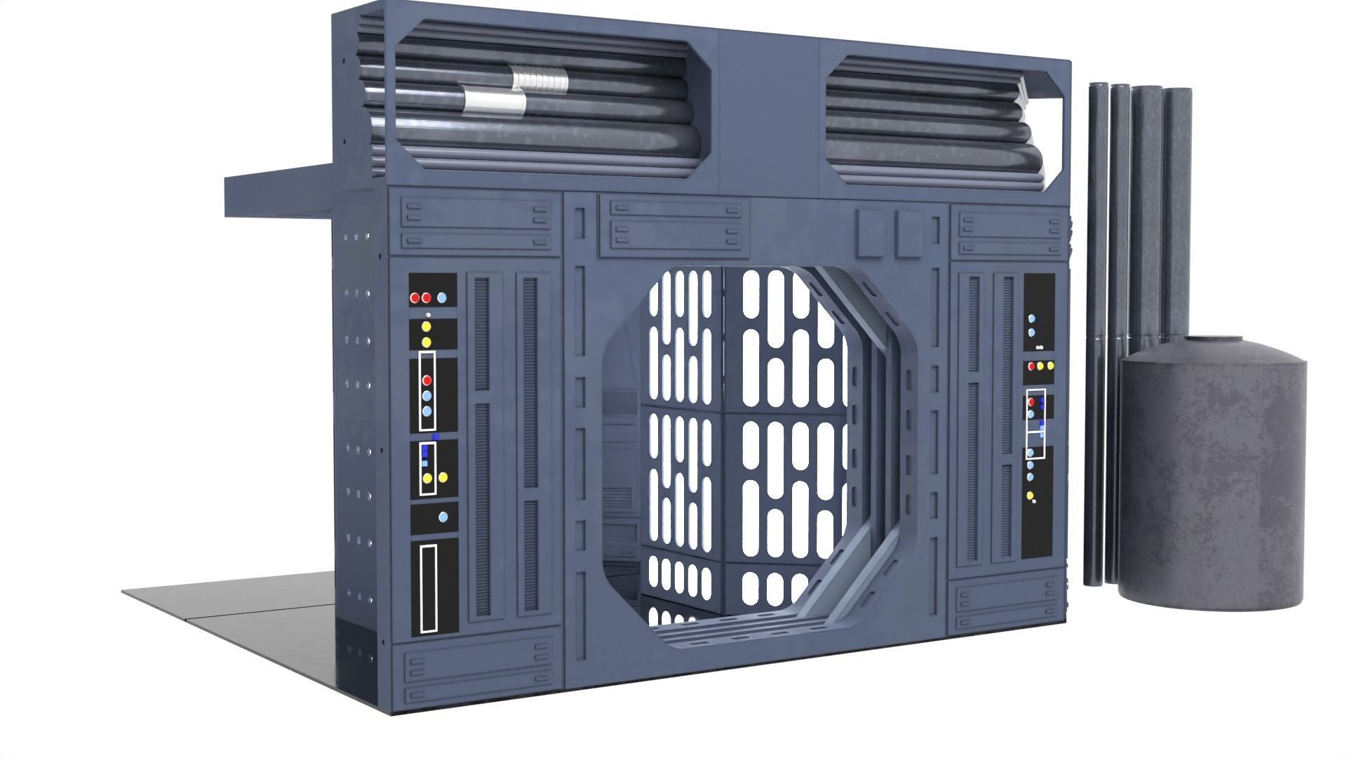 Set 1b - Death Star Small Hangar Entrance 1-6 scale Hottoys 3D Model Collection_5